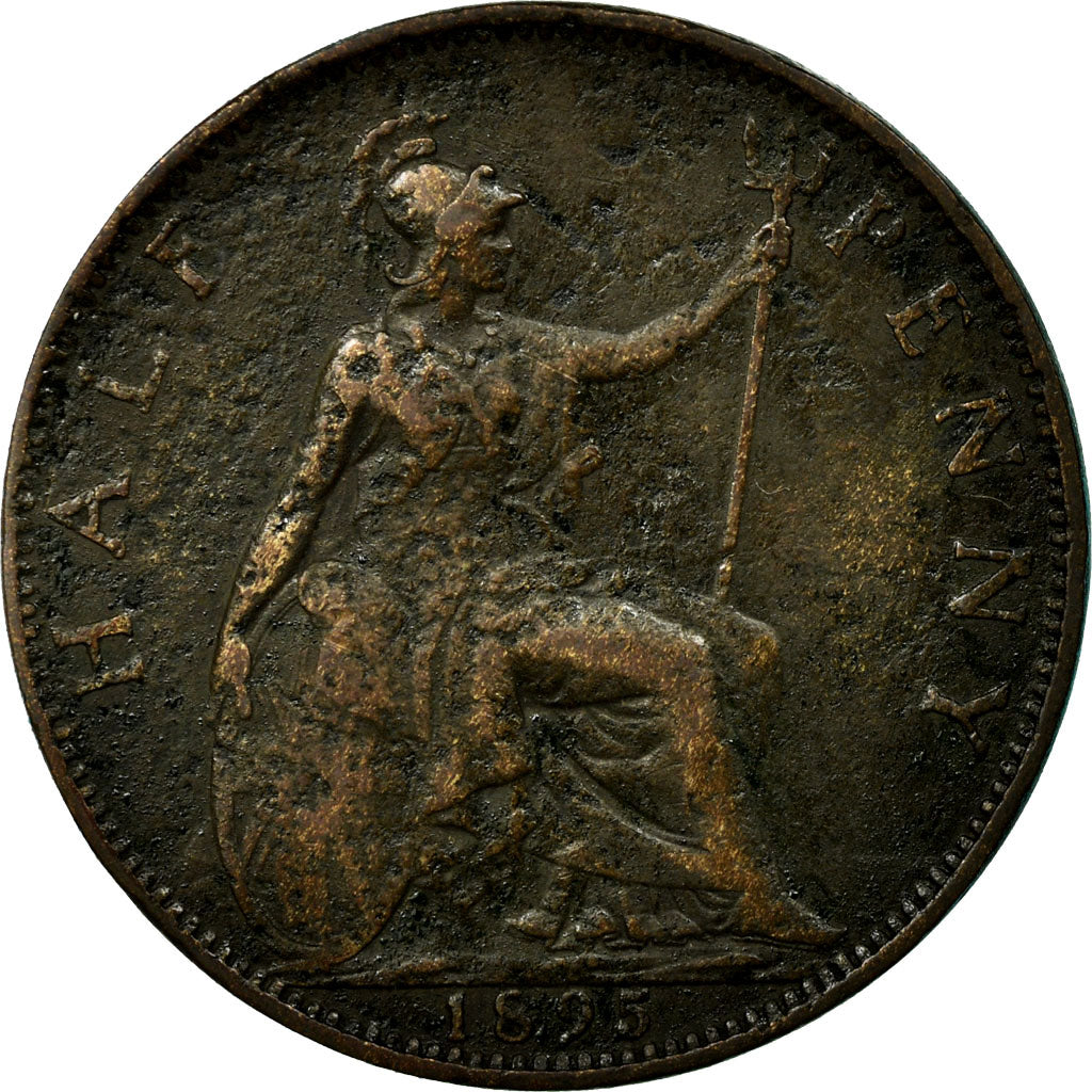 Coin, Great Britain, Victoria, 1/2 Penny, 1895, VG(8-10), Bronze, KM:789