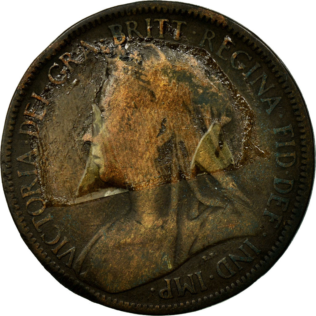 Coin, Great Britain, Victoria, 1/2 Penny, 1899, VG(8-10), Bronze, KM:789