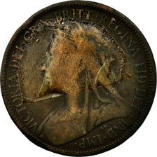 Coin, Great Britain, Victoria, 1/2 Penny, 1899, VG(8-10), Bronze, KM:789