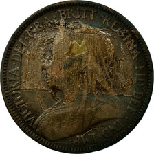 Coin, Great Britain, Victoria, 1/2 Penny, 1900, VG(8-10), Bronze, KM:789