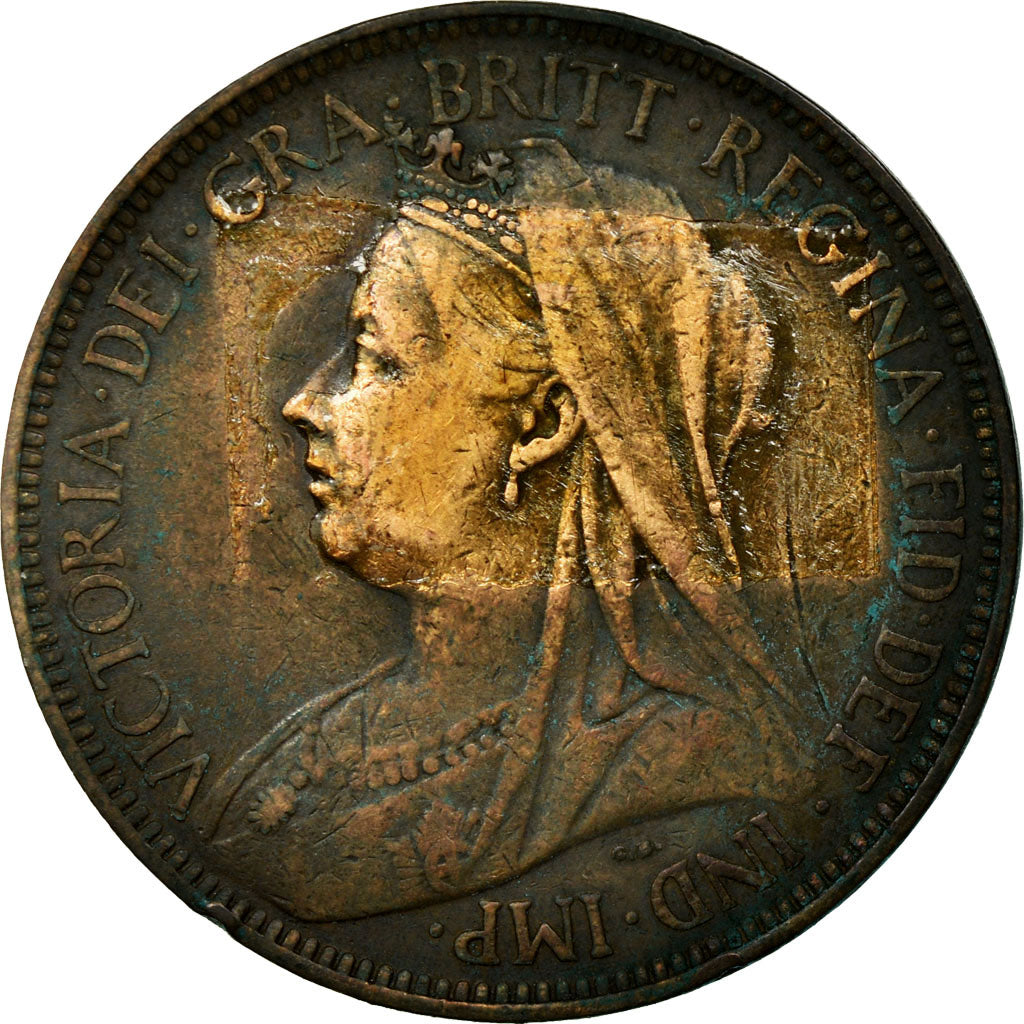 Moneta, Gran Bretagna, Victoria, 1/2 Penny, 1901, MB, Bronzo, KM:789