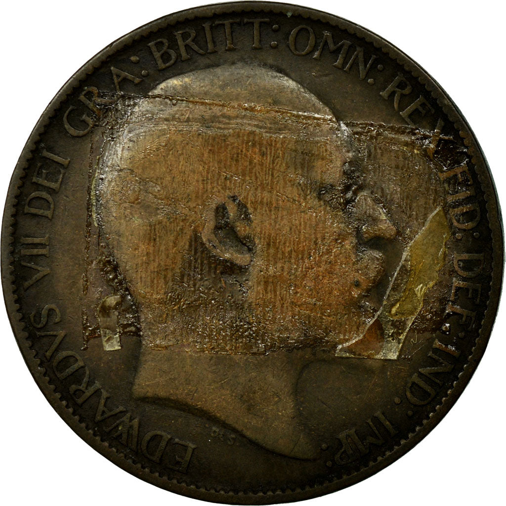 Coin, Great Britain, Edward VII, 1/2 Penny, 1902, VF(20-25), Bronze, KM:793.2
