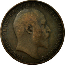 Moeda, Grã-Bretanha, Edward VII, 1/2 Penny, 1905, VF(20-25), Bronze, KM:793.2