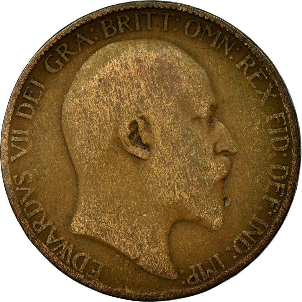 Coin, Great Britain, Edward VII, 1/2 Penny, 1906, F(12-15), Bronze, KM:793.2