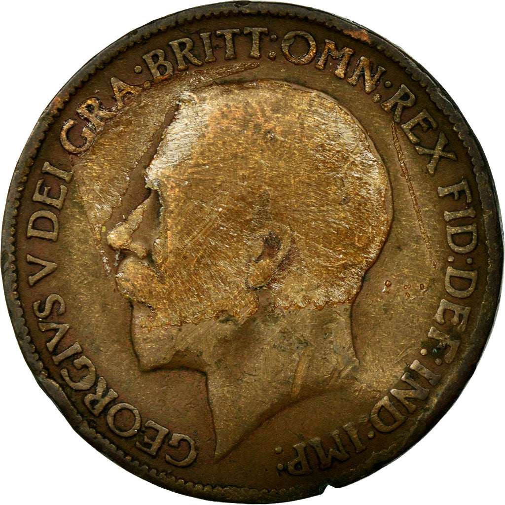 Münze, Großbritannien, George V, 1/2 Penny, 1911, SGE+, Bronze, KM:809