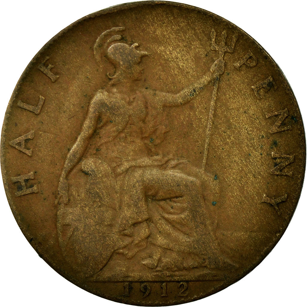 Münze, Großbritannien, George V, 1/2 Penny, 1912, SGE+, Bronze, KM:809