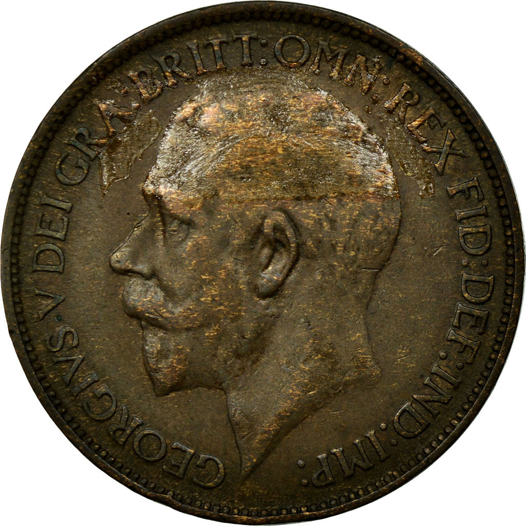Coin, Great Britain, George V, 1/2 Penny, 1915, VF(20-25), Bronze, KM:809