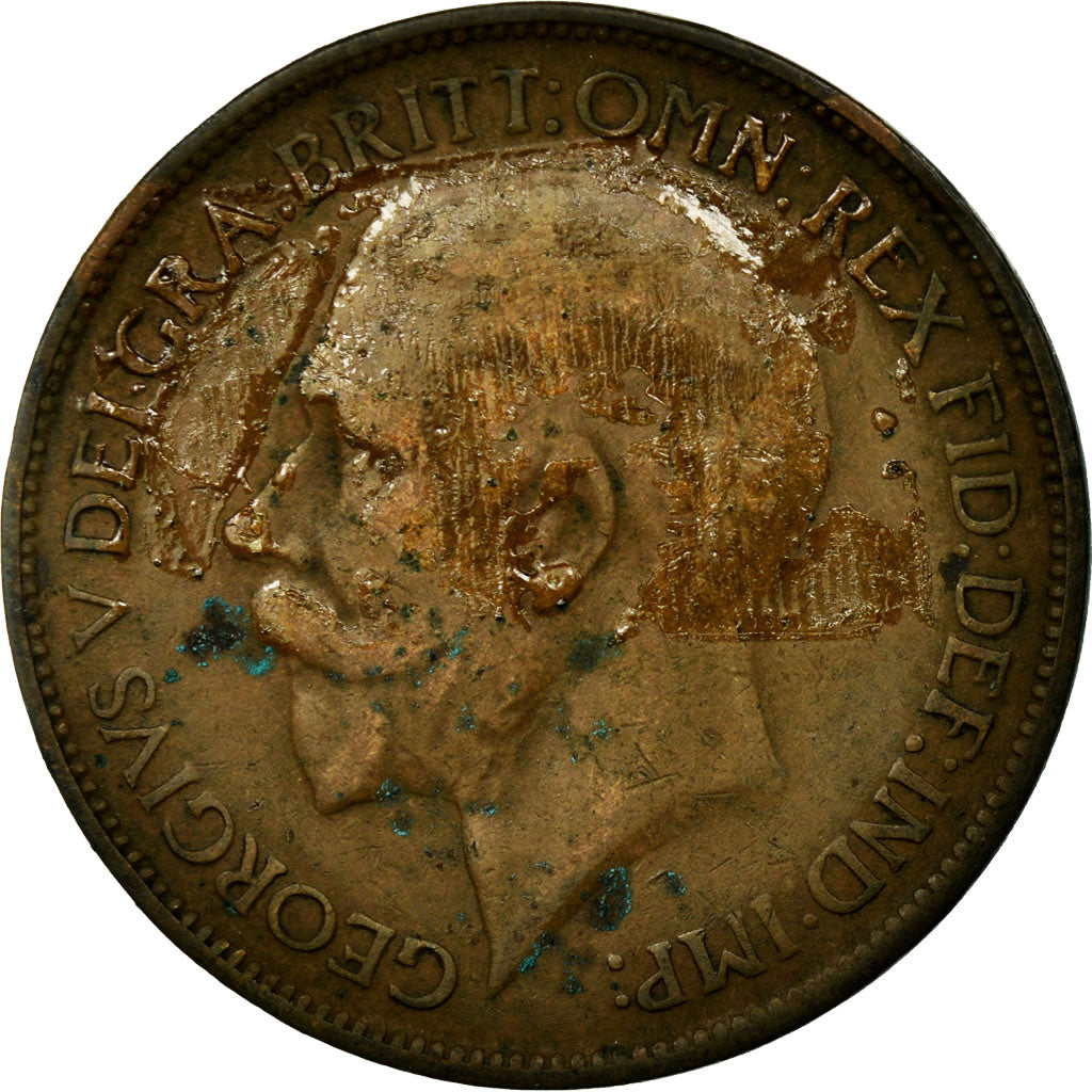 Monnaie, Grande-Bretagne, George V, 1/2 Penny, 1916, TB, Bronze, KM:809