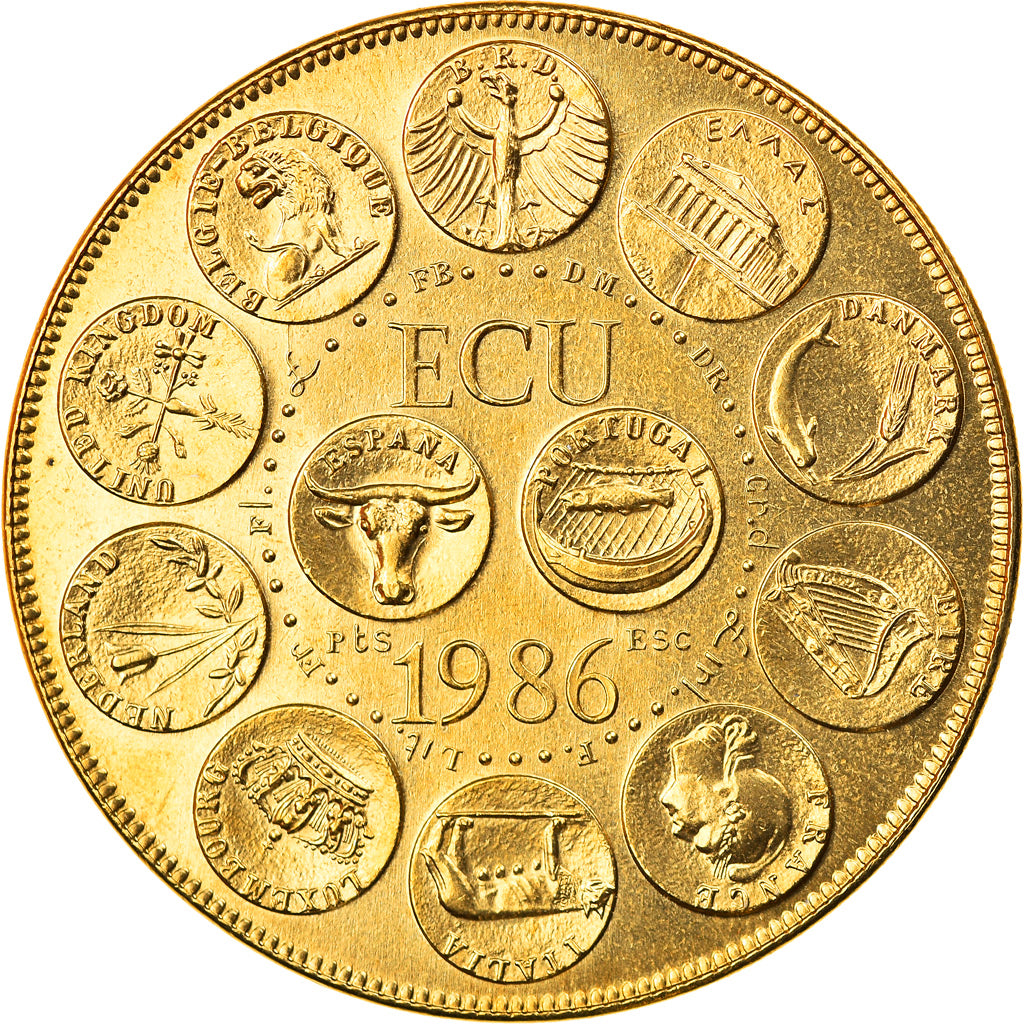France, Médaille, Ecu Europa, Marianne, Politics, Society, War, 1986, Rodier