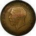 Moneda, Gran Bretaña, George V, 1/2 Penny, 1930, BC+, Bronce, KM:837