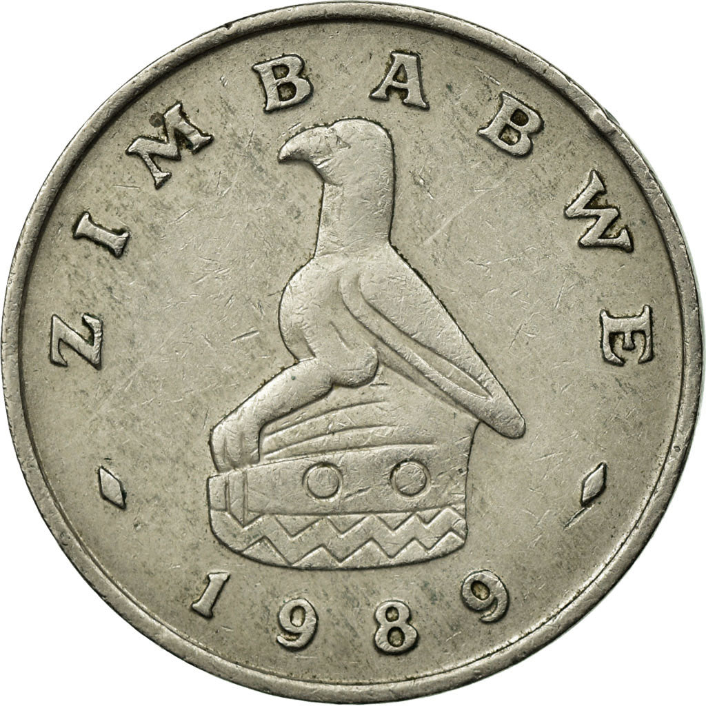 Coin, Zimbabwe, 20 Cents, 1989, EF(40-45), Copper-nickel, KM:4