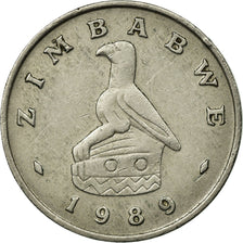 Coin, Zimbabwe, 20 Cents, 1989, EF(40-45), Copper-nickel, KM:4