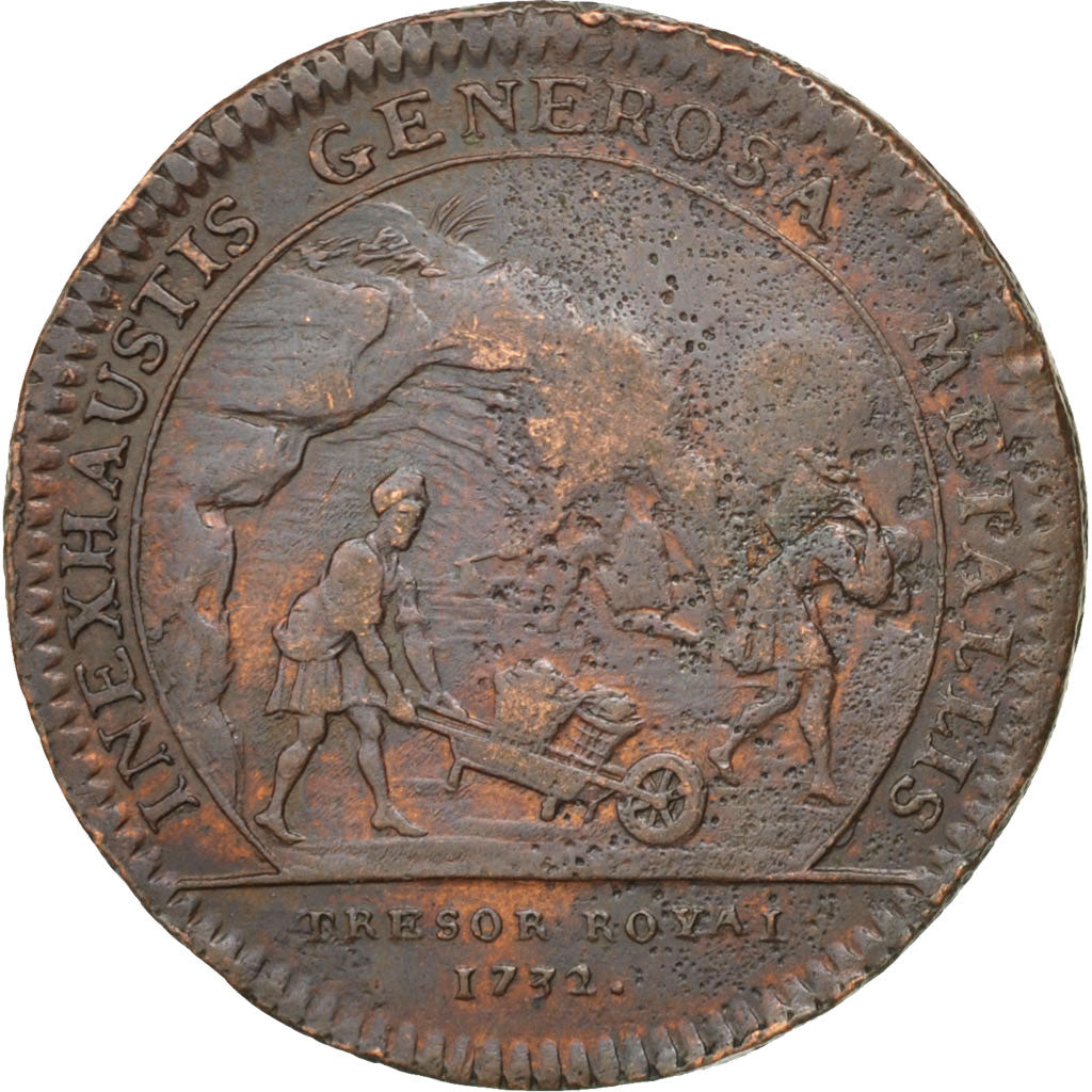 France, Royal, Token, EF(40-45), Copper, 29, Feuardent #2033, 6.50