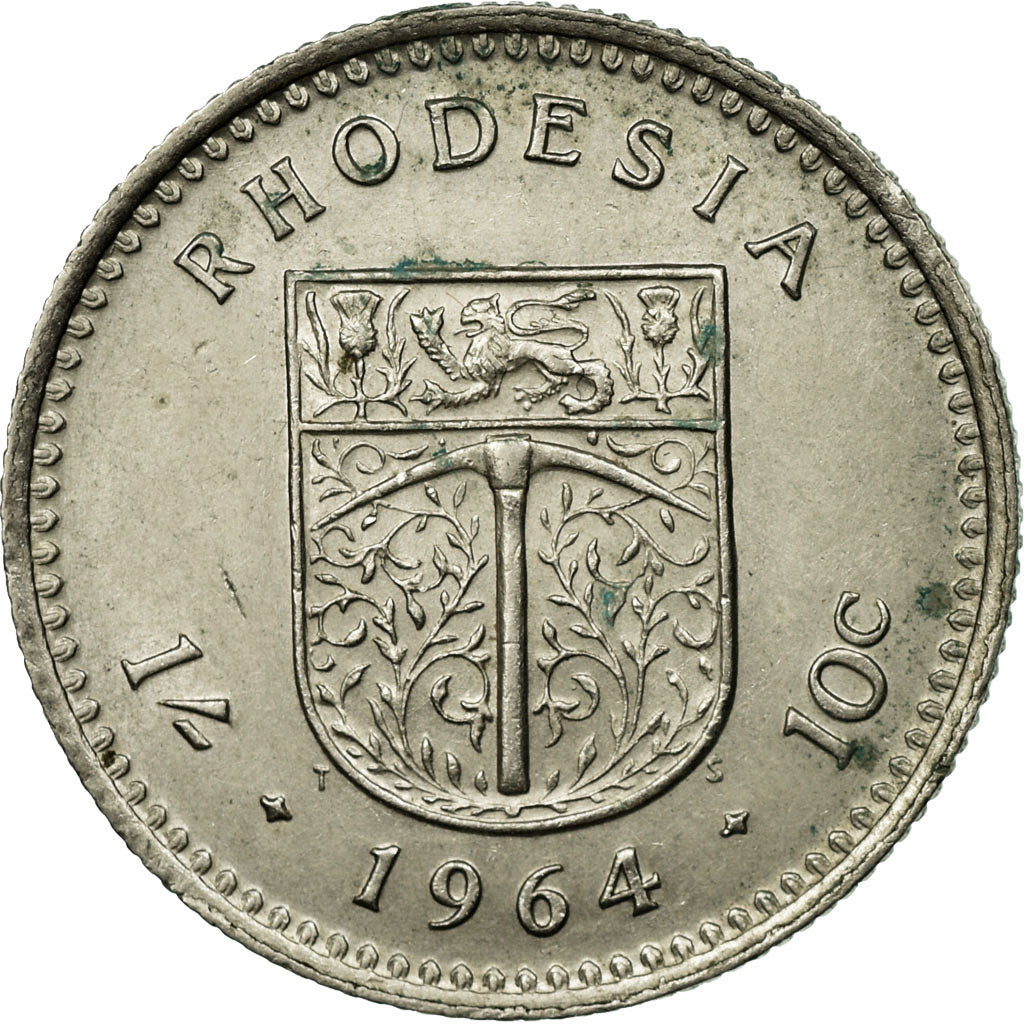 Moneta, Rhodesia, Elizabeth II, Shilling = 10 Cents, 1964, British Royal Mint