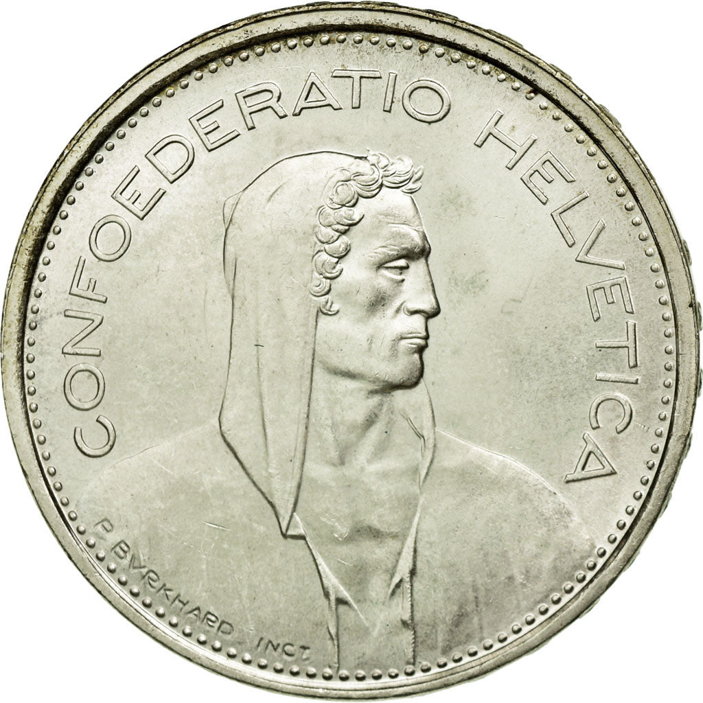 Coin, Switzerland, 5 Francs, 1969, Bern, AU(55-58), Silver, KM:40