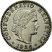 Coin, Switzerland, 20 Rappen, 1936, Bern, EF(40-45), Nickel, KM:29