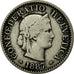 Coin, Switzerland, 5 Rappen, 1887, Bern, VF(20-25), Copper-nickel, KM:26