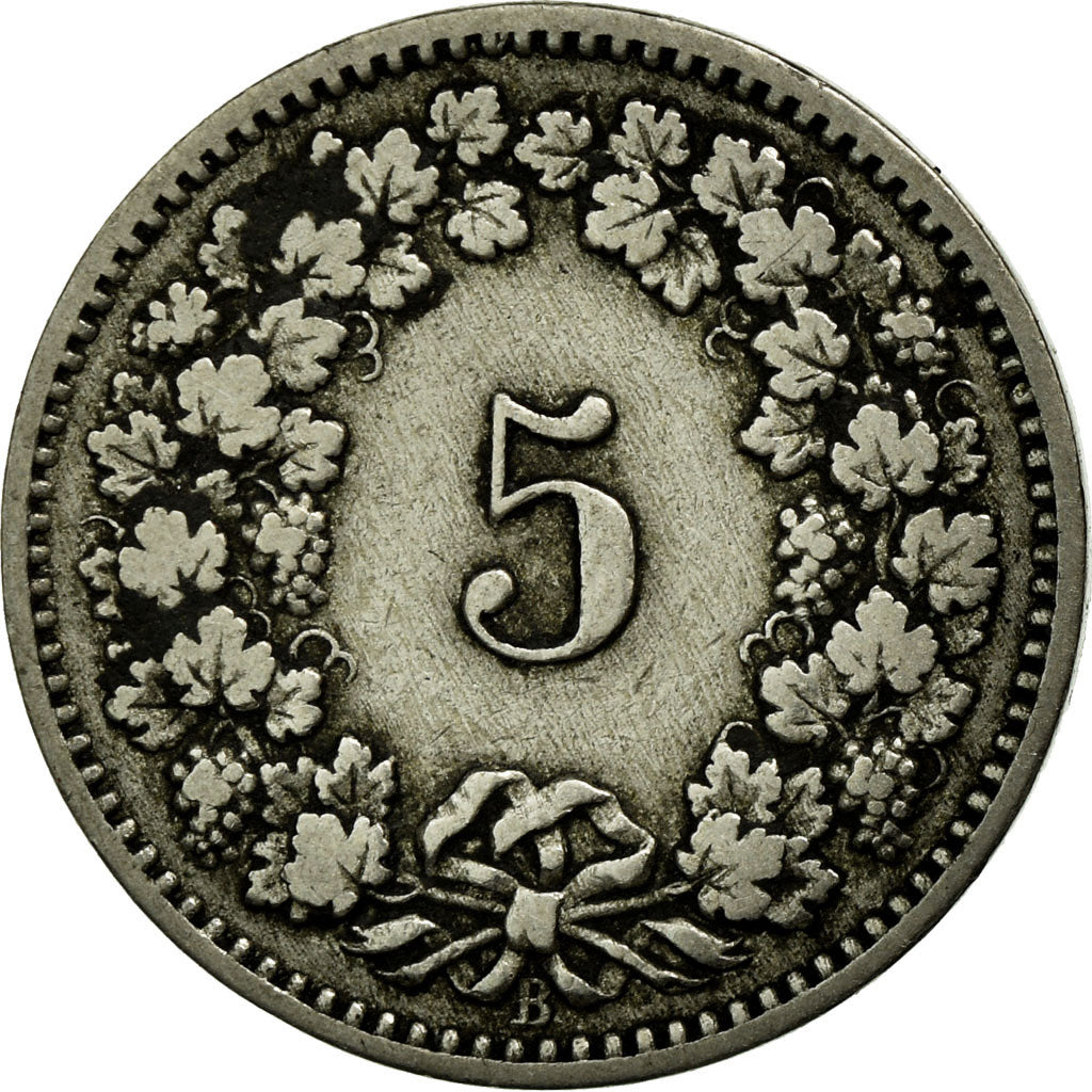 Coin, Switzerland, 5 Rappen, 1887, Bern, VF(20-25), Copper-nickel, KM:26