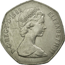Coin, Great Britain, Elizabeth II, 50 Pence, 1982, EF(40-45), Copper-nickel