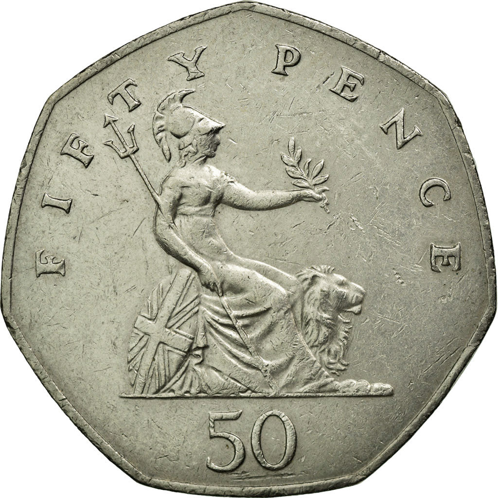 Coin, Great Britain, Elizabeth II, 50 Pence, 1982, EF(40-45), Copper-nickel