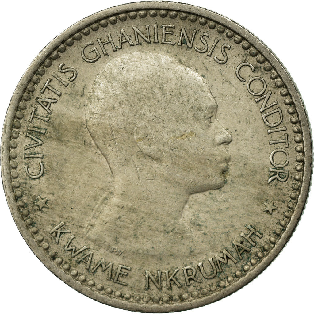 Coin, Ghana, Shilling, 1958, VF(20-25), Copper-nickel, KM:5