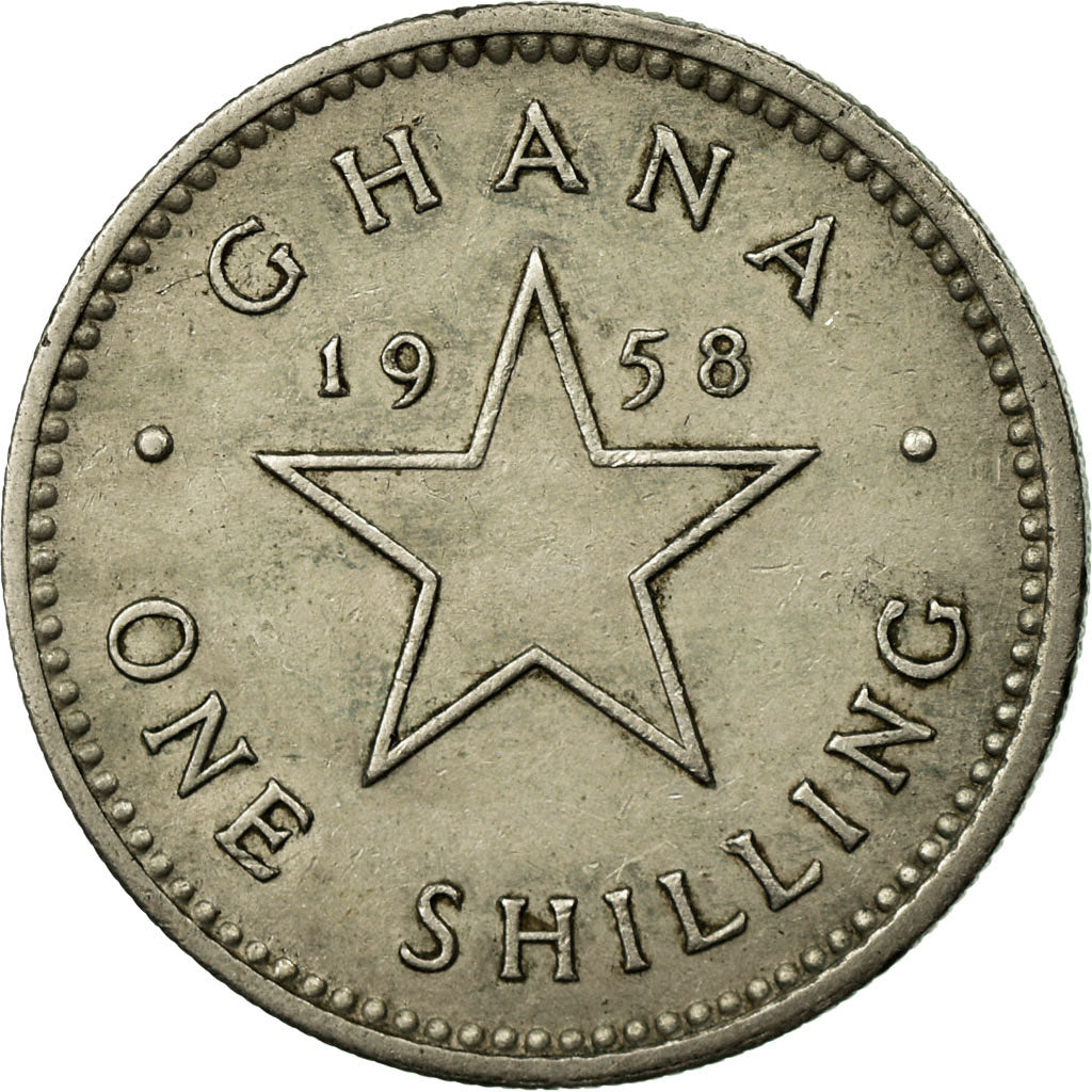 Coin, Ghana, Shilling, 1958, VF(20-25), Copper-nickel, KM:5
