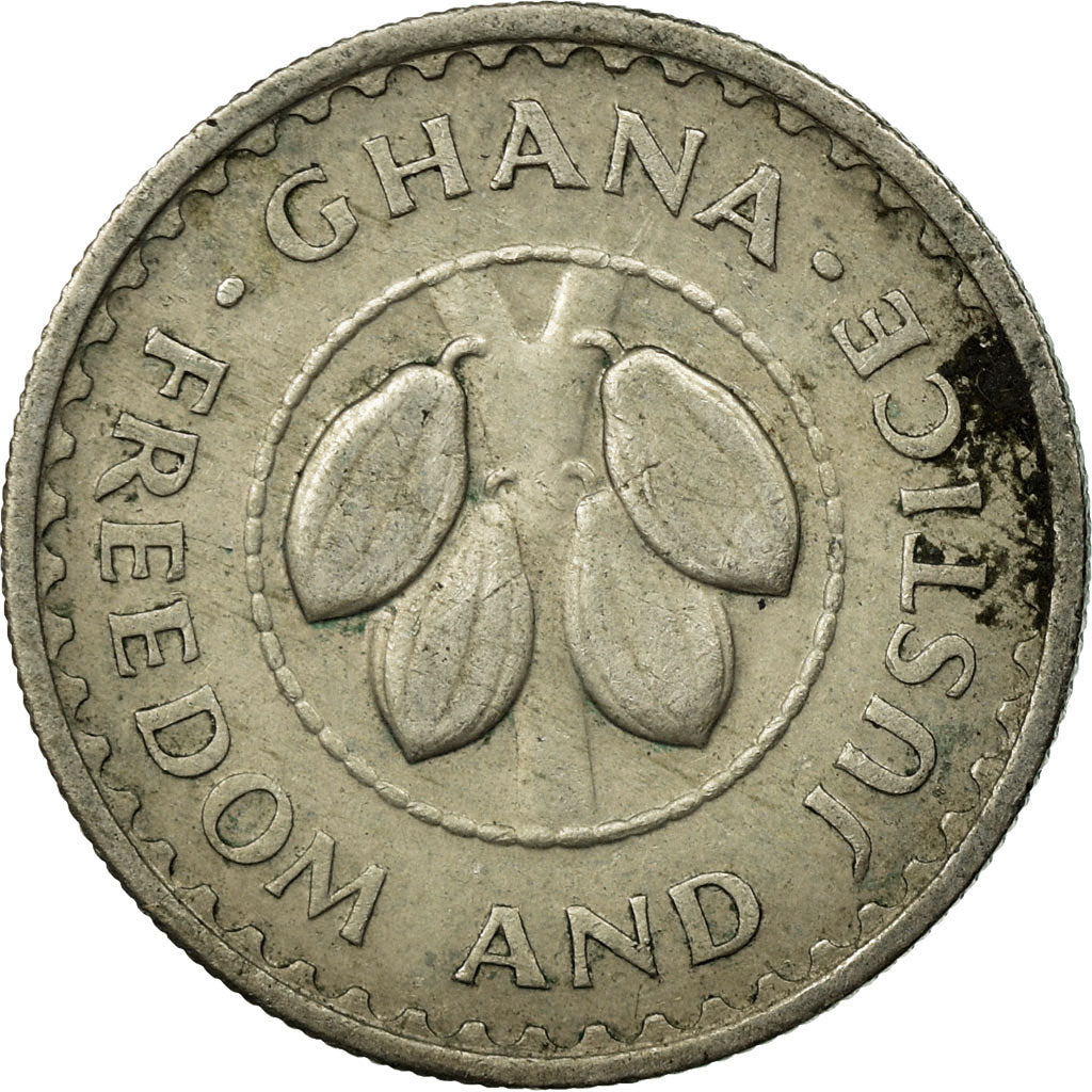 Coin, Ghana, 5 Pesewas, 1975, EF(40-45), Copper-nickel, KM:15