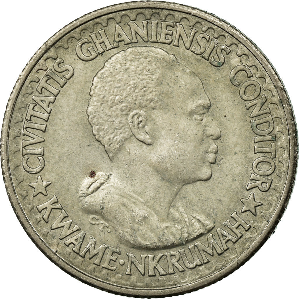 Coin, Ghana, 10 Pesewas, 1965, EF(40-45), Copper-nickel, KM:9