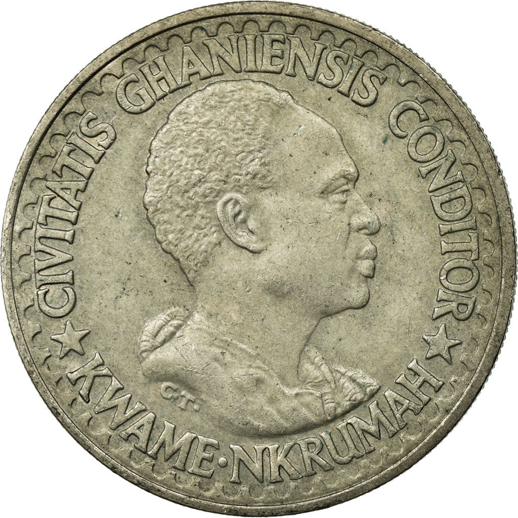 Coin, Ghana, 25 Pesewas, 1965, EF(40-45), Copper-nickel, KM:10