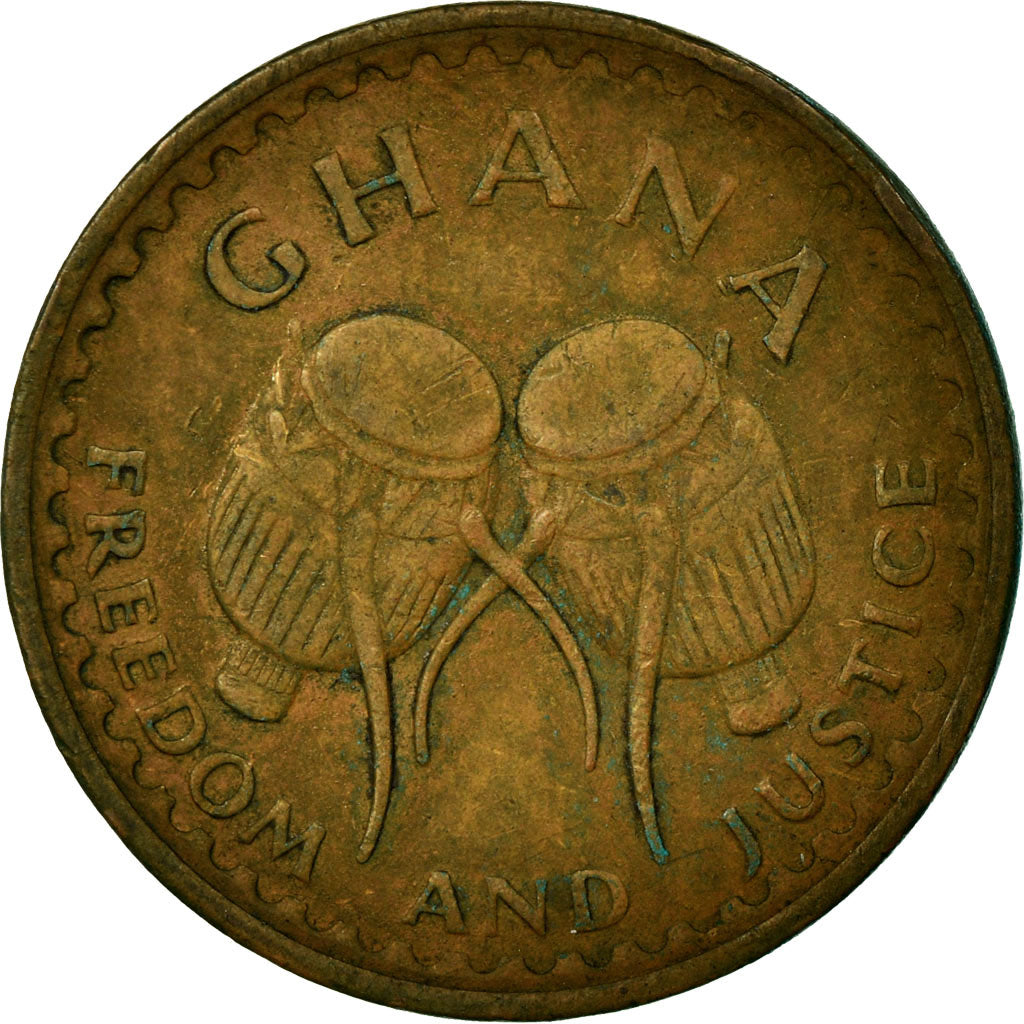 Coin, Ghana, 1/2 Pesewa, 1967, VF(30-35), Bronze, KM:12