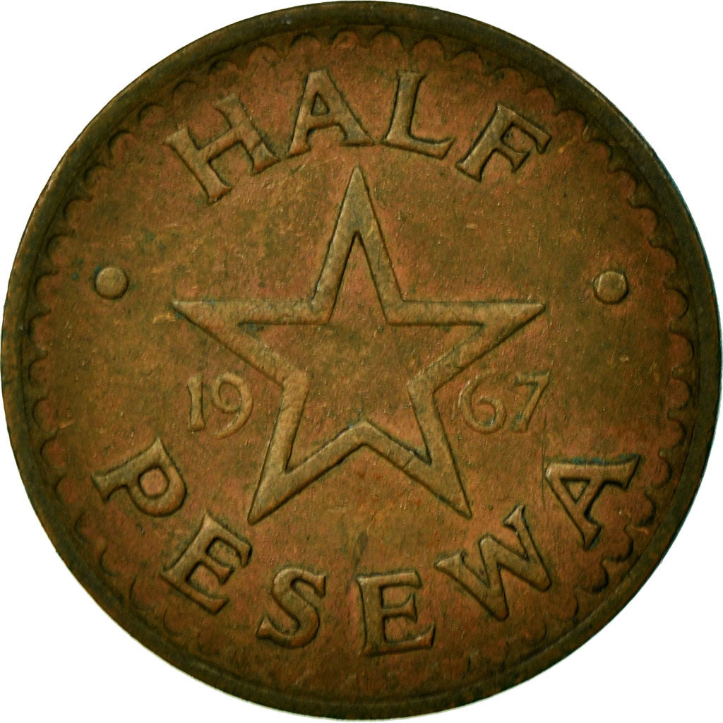 Coin, Ghana, 1/2 Pesewa, 1967, VF(30-35), Bronze, KM:12