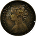 Coin, Great Britain, Victoria, Farthing, 1880, VF(20-25), Bronze, KM:753