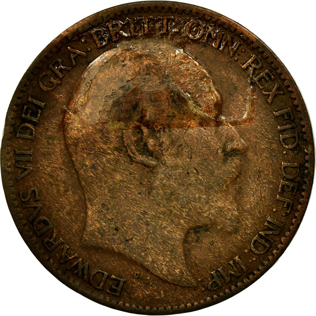 Coin, Great Britain, Edward VII, Farthing, 1906, VF(20-25), Bronze, KM:792