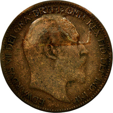 Coin, Great Britain, Edward VII, Farthing, 1906, VF(20-25), Bronze, KM:792