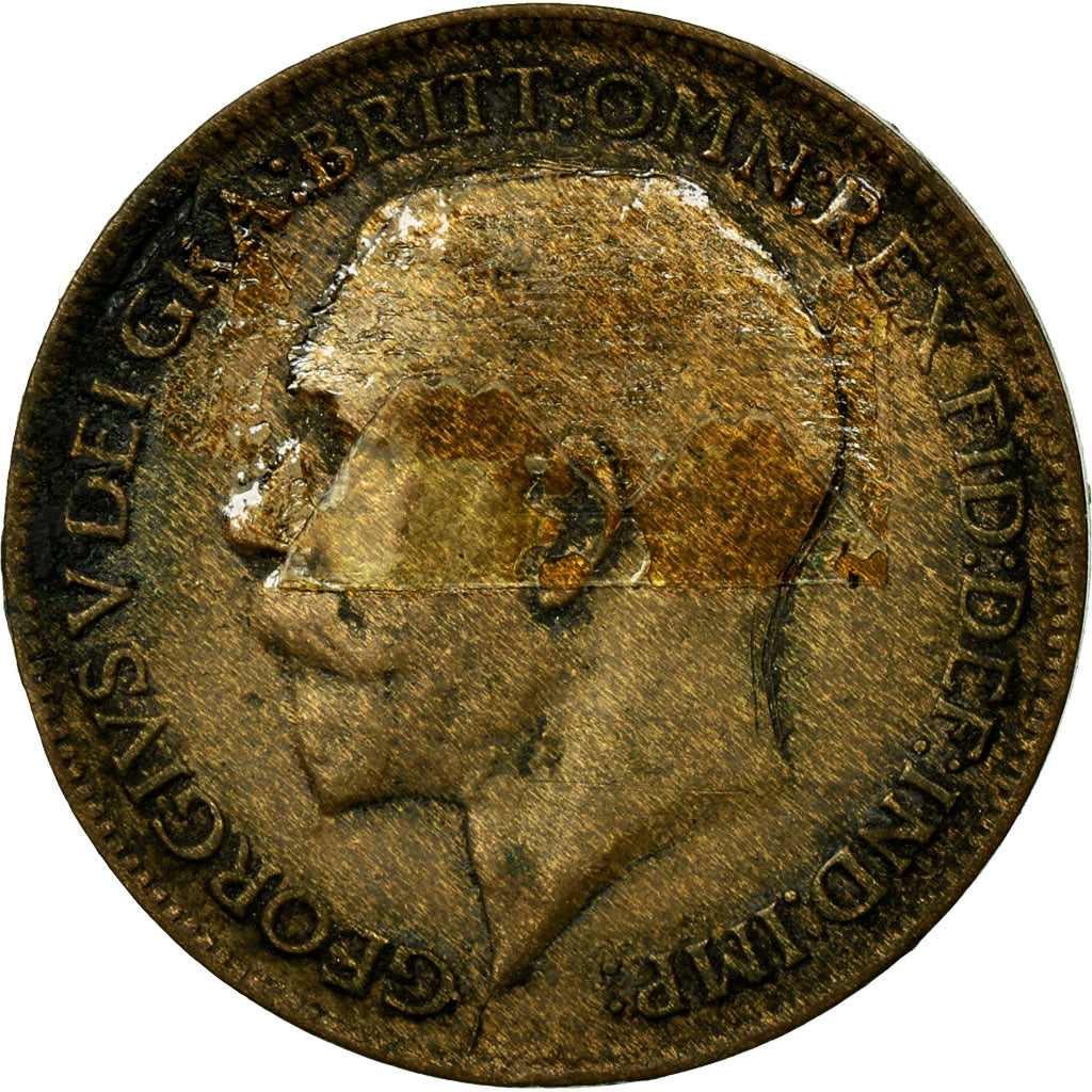 Coin, Great Britain, George V, Farthing, 1913, VF(20-25), Bronze, KM:808.1