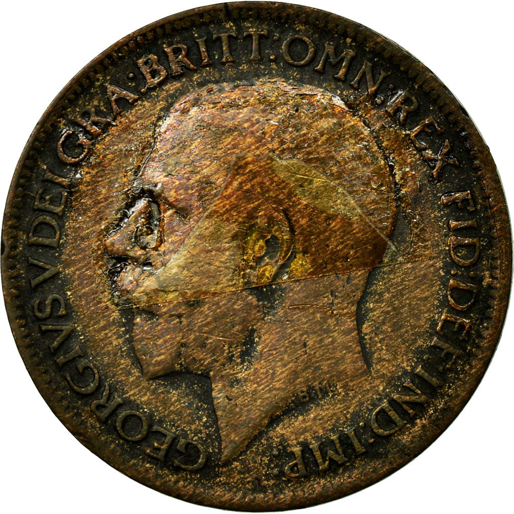 Moneta, Gran Bretagna, George V, Farthing, 1916, B+, Bronzo, KM:808.1