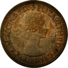Coin, Great Britain, Elizabeth II, Farthing, 1953, VF(30-35), Bronze, KM:881