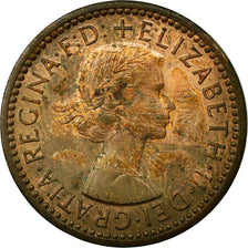 Coin, Great Britain, Elizabeth II, Farthing, 1954, VF(30-35), Bronze, KM:895