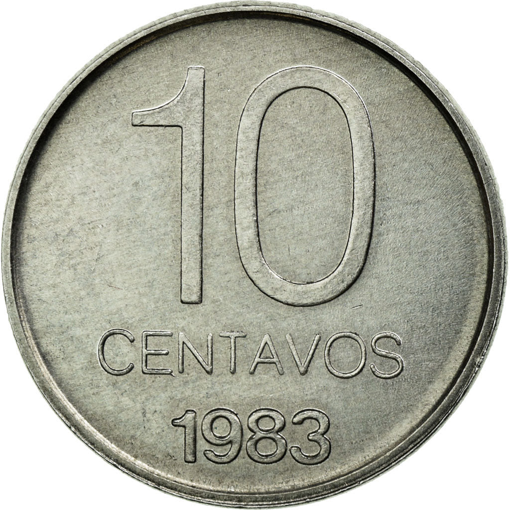 Coin, Argentina, 10 Centavos, 1983, EF(40-45), Aluminum, KM:89