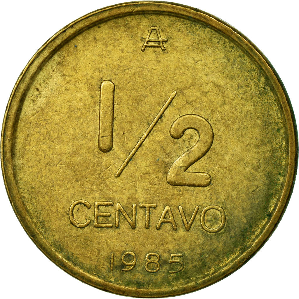 Coin, Argentina, 1/2 Centavo, 1985, EF(40-45), Brass, KM:95