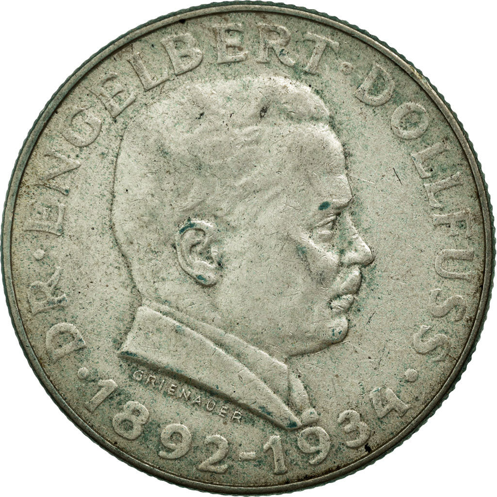 Moneta, Austria, 2 Schilling, 1934, EF(40-45), Srebro, KM:2852