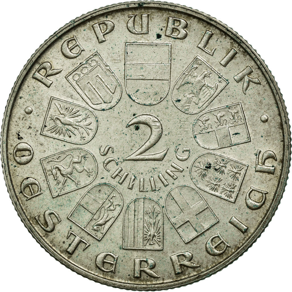 Moeda, Áustria, 2 Schilling, 1933, EF(40-45), Prata, KM:2849