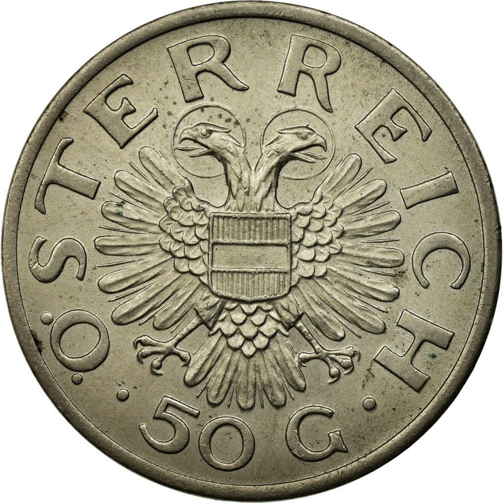 Coin, Austria, 50 Groschen, 1935, EF(40-45), Copper-nickel, KM:2854
