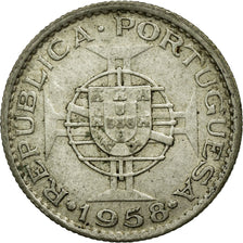 Coin, Timor, 3 Escudos, 1958, Lisbon, EF(40-45), Silver, KM:14