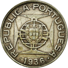 Coin, Mozambique, 10 Escudos, 1936, EF(40-45), Silver, KM:67
