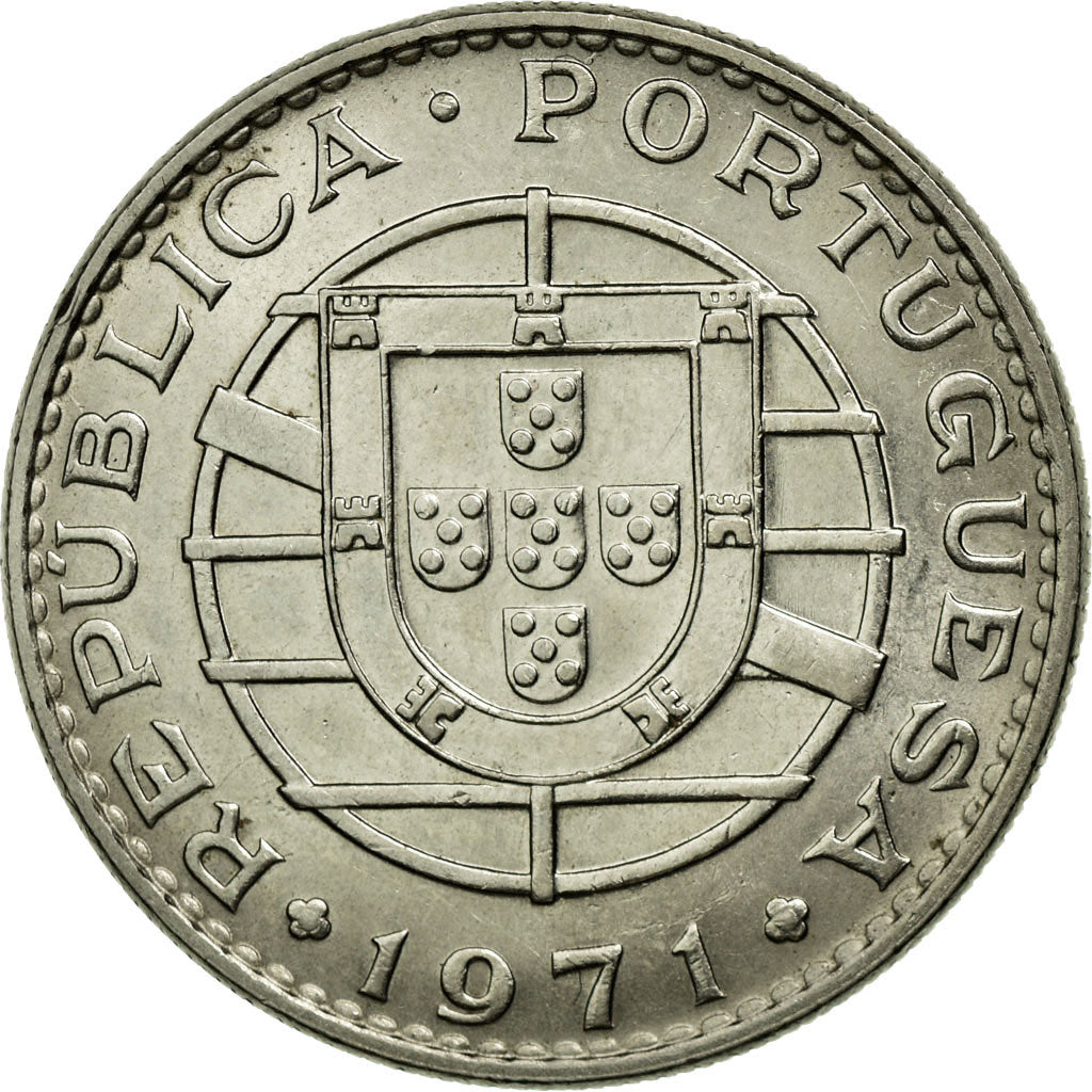 Coin, Mozambique, 20 Escudos, 1971, AU(55-58), Nickel, KM:87