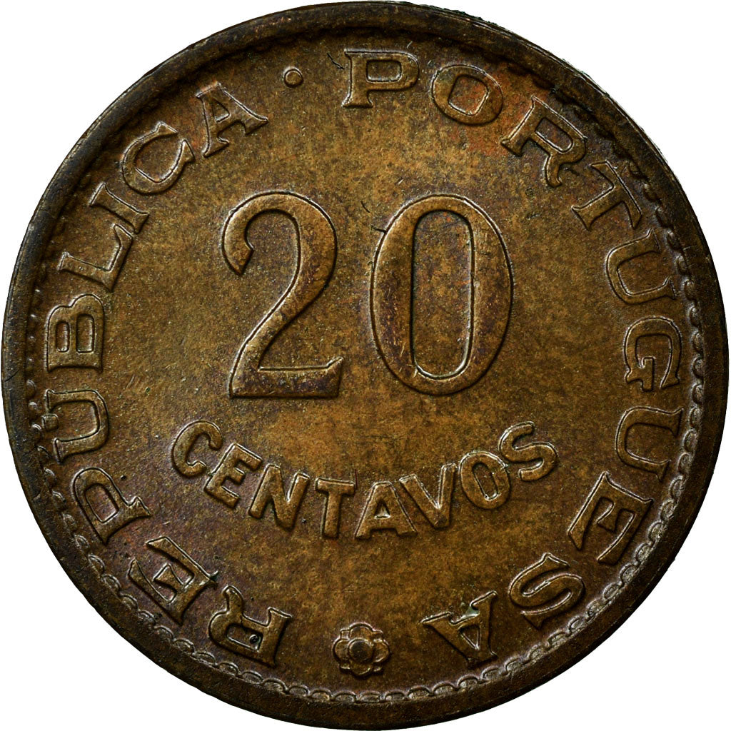 Coin, Mozambique, 20 Centavos, 1961, EF(40-45), Bronze, KM:85