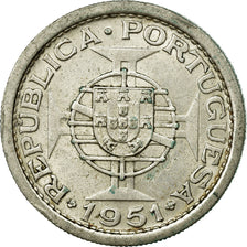 Coin, SAINT THOMAS & PRINCE ISLAND, 5 Escudos, 1951, EF(40-45), Silver, KM:13