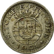 Coin, SAINT THOMAS & PRINCE ISLAND, 50 Centavos, 1951, EF(40-45), Copper-nickel