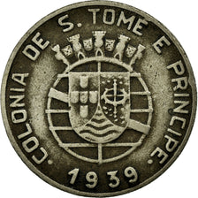 Coin, SAINT THOMAS & PRINCE ISLAND, Escudo, 1939, VF(30-35), Copper-nickel, KM:4